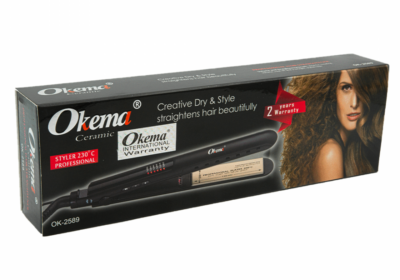 مكواة تمليس الشعر سيراميك من اوكيما - OK-2589
