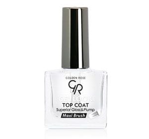 Golden Rose Look Top Coat Gel Nail Polish - Clear
