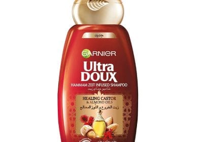 شامبو حمام زيت بزيت الخروع واللوز الترا دو من غارنييه - 400 مل
