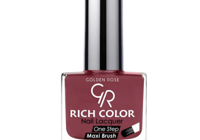 طلاء اظافر رتش من جولدن روز رقم 105طلاء الأظافر جولدن روز عالي الجودة لتغطية الأظافر من قطعة واحدة ويعطيها مظهرًا براقا تشكيلًا لتكمل جمالك مع فريدة