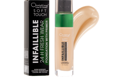 امنحي بشرتك تعزيزًا للتألق وحافظي عليها من دون عيوب حتى 24 ساعة مع كريم اساس كرستين، فونديشن يعمل على ازالة عيوب البشرة وعلامات التعب على الفور بالإضافة إلى تعزيز إشراقة البشرة للحصول على بشرة منتعشة.