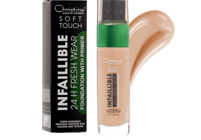 كريم اساس سوفت تاتش من كرستين07 امنحي بشرتك تعزيزًا للتألق وحافظي عليها من دون عيوب حتى 24 ساعة مع كريم اساس كرستين، فونديشن يعمل على ازالة عيوب البشرة