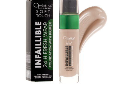 كريم اساس سوفت تاتش من كرستين10 امنحي بشرتك تعزيزًا للتألق وحافظي عليها من دون عيوب حتى 24 ساعة مع كريم اساس كرستين، فونديشن يعمل على ازالة عيوب البشرة