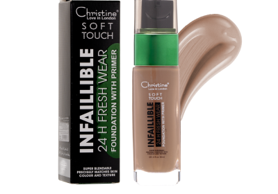 كريم اساس سوفت تاتش من كرستين 11امنحي بشرتك تعزيزًا للتألق وحافظي عليها من دون عيوب حتى 24 ساعة مع كريم اساس كرستين، فونديشن يعمل على ازالة عيوب البشرة